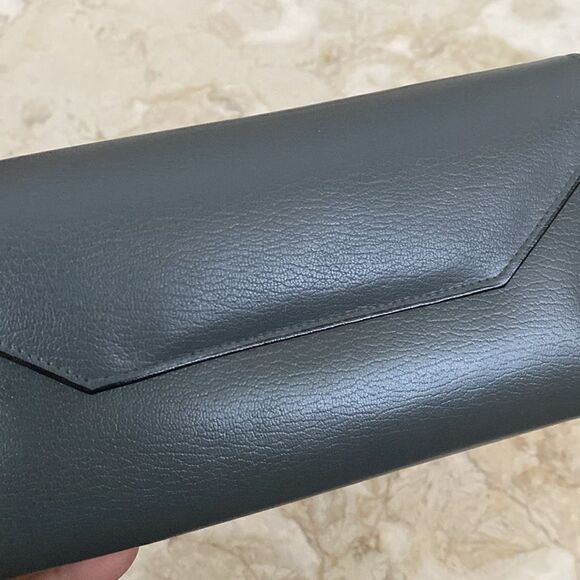 New Old Stock Buxton Lady Madison Long Wallet Grey Leather - Picture 3 of 14